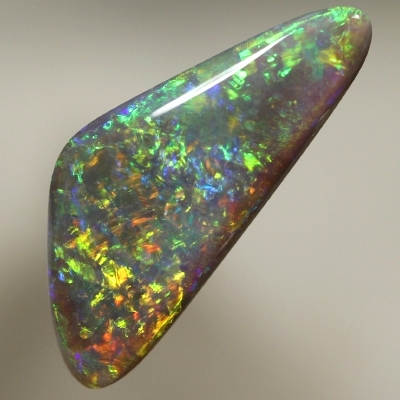 SOLID BLACK OPAL Sparkling gem fire, Floral Harlequin pattern. SEE VIDEO  